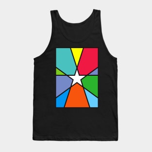 Colorful Star Rainbow Color Flat Poster Tank Top